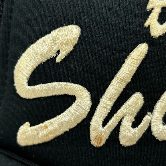 Vintage The Shuttle Trucker Hat Baseball Cap 80s Scrambled Eggs Snapback Black - Picture 7 of 11